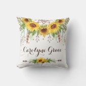 Bohemian Sunflower Summer Drocatcher Nursery Kussen (Voorkant)