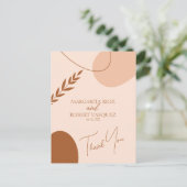 Bohemian Tan Brown Wedding Couples Briefkaart (Staand voorkant)