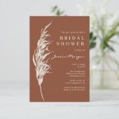 Bohemian Terracotta Bridal Shower Kaart (Staand voorkant)