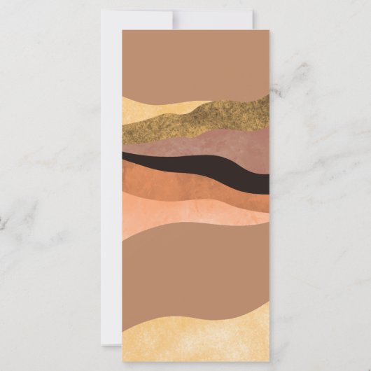 Bohemian Terracotta Super Dîner Menu Mariage (Dos)