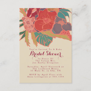 Bohemian Theenmaal Floral Invitation Vrijgezellenf Kaart