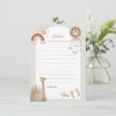 Bohemian Toys Giraffe Sun Advice for ouders to be Kaart (Staand voorkant)