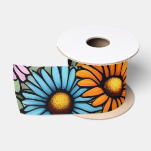 Bohemian Vibrant Daisies - Glas in lood Look Lint