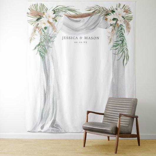 Bohemian Wedding Arch Backdrop Foto Booth Wandkleed (In situ)