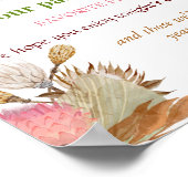 Bohemian Wedding Reception Dank je wel Poster (Hoek)