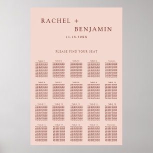 Bohemian Wedding vindt je stoel Elegant Terracotta Poster