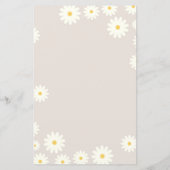 Bohemian White Daisy Floral vind de gast (Achterkant)