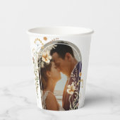 Bohemian Wildflower FotoArch Vrijgezellenfeest Papieren Bekers (Achterkant)