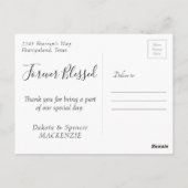 Bohemian Wildflower | Klassiek blauw forever geble Briefkaart (Achterkant)