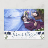 Bohemian Wildflower | Klassiek blauw forever geble Briefkaart (Voorkant)