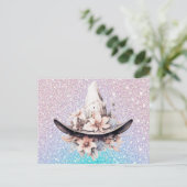 Bohemian Witches Pet Flowers Glitter Halloween Feestdagenkaart (Staand voorkant)