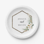 Bohemian Wreath Bruiloft Douche Papier Bord (Voorkant)