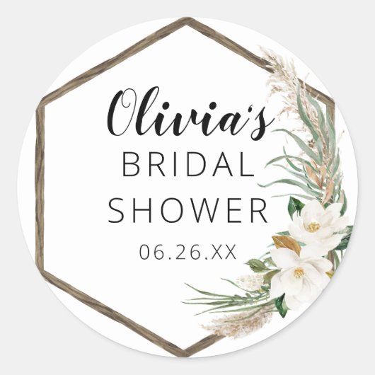 Bohemian Wreath Envelop Favor Stickers (Voorkant)