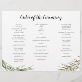 Bohemian Wreath Tri-Fold Wedding Programme Flyer (Achterkant)