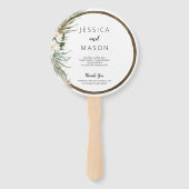 Bohemian Wreath Wedding Fan Programma Handwaaier (Voorkant)