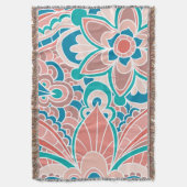 Bohémien, Teal et couverture de jet de pêche (devant Vertical)