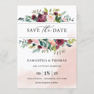 Bohemienbloesje met roze bruine bloem bespaart de  kaart