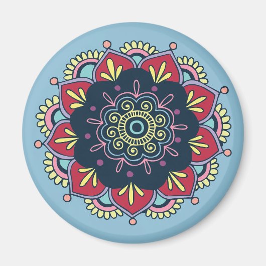 bohemiene floral magnet magneet (Voorkant)