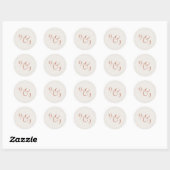 Bohemiene gedroogde bloemen en Pampas Grass Monogr Ronde Sticker (Vel)