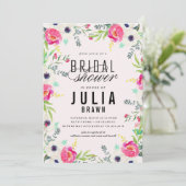BOHEMIENEN BLOEMEN bruiloft uitnodiging (Staand voorkant)