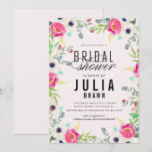 BOHEMIENEN BLOEMEN bruiloft uitnodiging (Voorkant / Achterkant)