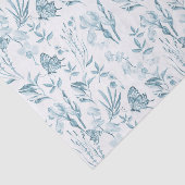 Bohemienpastelblauw  vlinderbloemig tissuepapier (Detail)