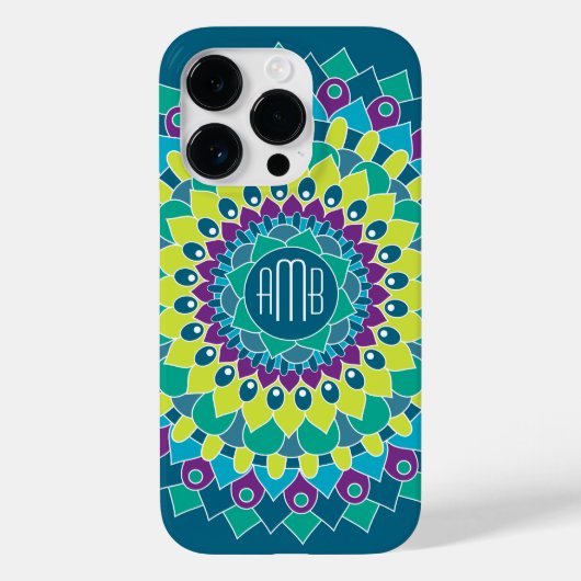 Bohemienventilator met Monogrammen Case-Mate iPhone Case (Achterkant)