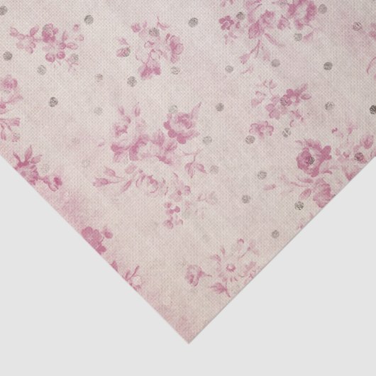 Bohemiese pastelroze strepen bloempoolstippen tissuepapier