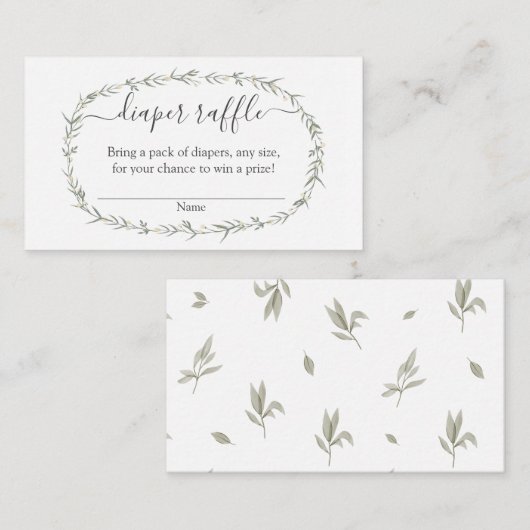 Bohemisch baby shower Raffle Invoegen Informatiekaartje (Voorkant / Achterkant)