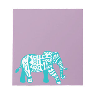 Bohemisch Blauwgroen Tribale Elephant Notitieblok