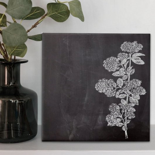 Bohemisch Chalkboard botanisch Tegeltje