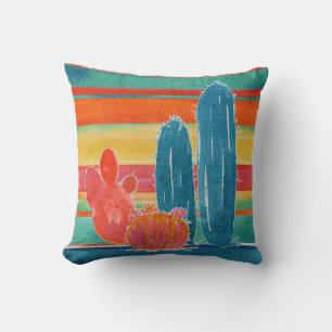 Bohemisch Oerwoud Decor BOHO Desert Cactus Striped Kussen