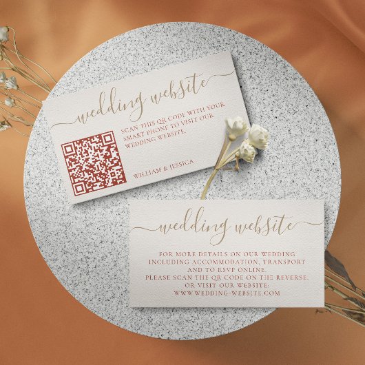Bohemische bruiloft Website met QR-code RSVP Informatiekaartje