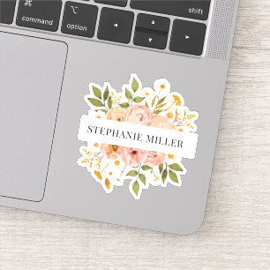 bohemische florale volledige of voornaam sticker
