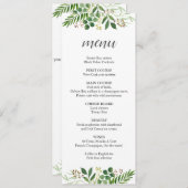 Bohemische groene theedruistheedemocatie menu (Voorkant / Achterkant)