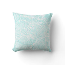 Bohemische hand Drawn Doodle Mint Blue