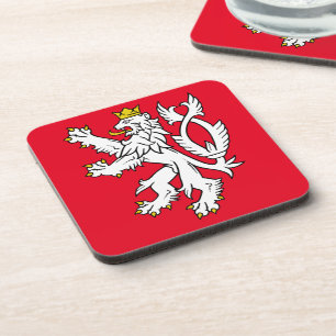 Bohemische heraldische leeuw bier onderzetter