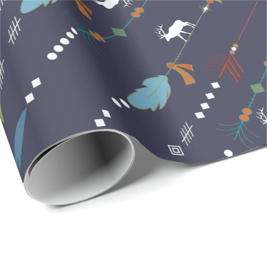 Bohemische pijlen verfijnen Moose Pattern Cadeaupapier (Rol Hoek)