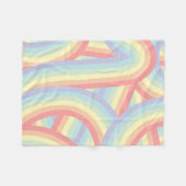 Bohemische regenboogstrips fleece deken (Voorkant (Horizontaal))