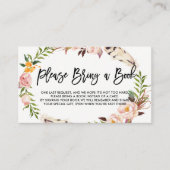 Bohemische veren en bloemen alstublieft informatiekaartje (Voorkant)