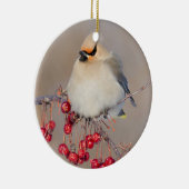 Bohemische was in de winter, Canada Keramisch Ornament (Rechts)