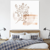Bohian Style Abstract Floral Art Canvas Afdrukken (Insitu (Slaapkamer))