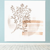 Bohian Style Abstract Floral Art Canvas Afdrukken (Insitu (Houten vloer))