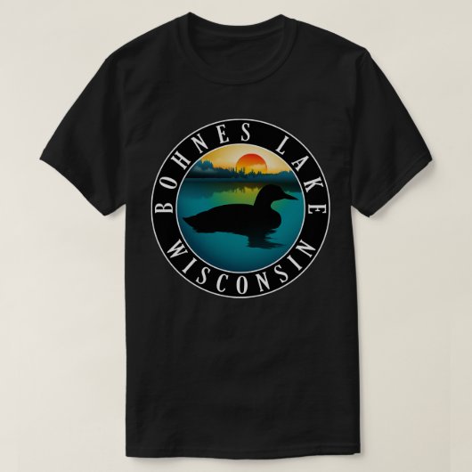 Bohnes Lake Wisconsin Loon T-shirt (Design voorkant)