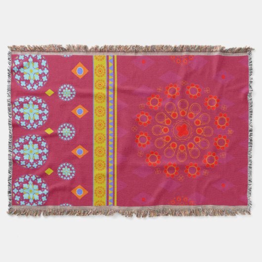BOHO1 Mandala - Worpdeken Deken (Voorkant)