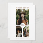 Boho 3 Foto Afstuderen Aankondiging (Voorkant / Achterkant)