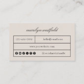 Boho 3 Photo Carte de visite indépendant (Dos)