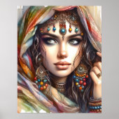 *~* Boho 4 A100 Poster Psychique Gitane Femme (Devant)
