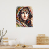 * Boho 4 A100 psychische zigeuner vrouw Poster (Keuken)