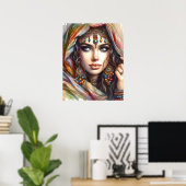 * Boho 4 A100 psychische zigeuner vrouw Poster (Thuiskantoor)